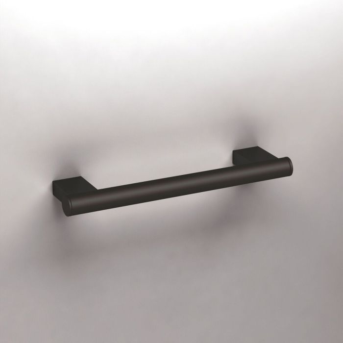 Lux Designer Black Grab Rail Straight Black Grab Bar NotJustTaps.co.uk